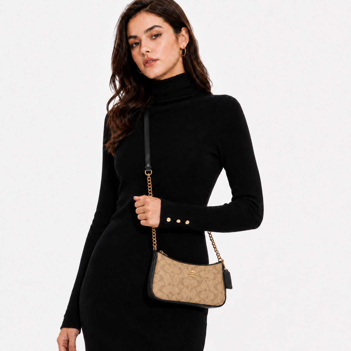 Coach Teri  – Tan & Black
