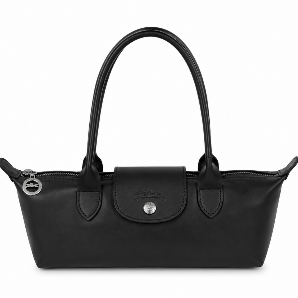 Longchamp Le Pliage Xtra Leather East-West Bag – Black