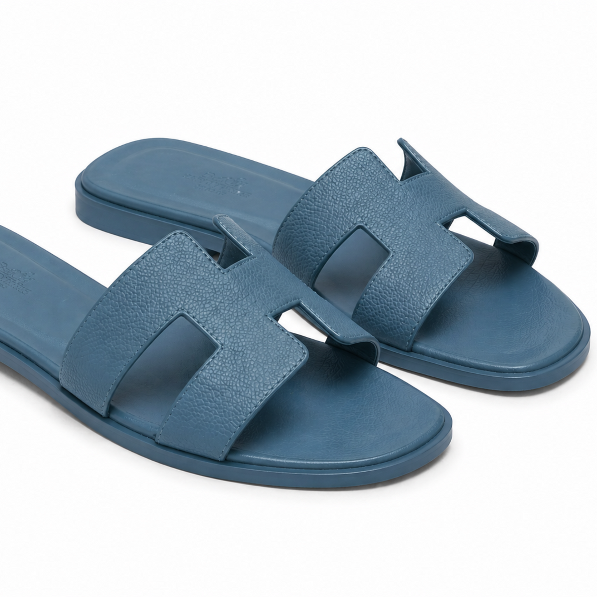 Hermès Oran Sandals – Blue Leather