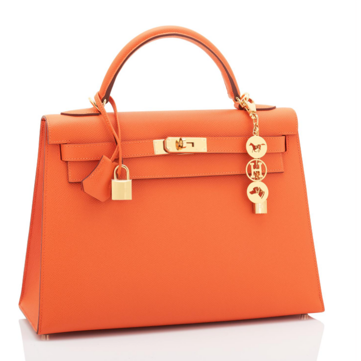 Hermès Kelly 25 Leather Handbag – Orange