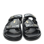 Chanel Quilted Double-Strap Sandals – Black