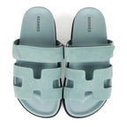Hermès Chypre Sandal – Light Blue (Suede)
